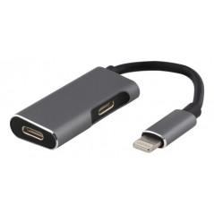 Lightning til dual lightning-adapter