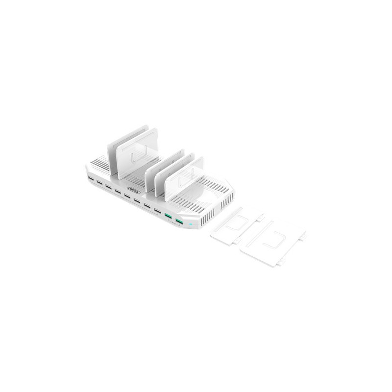Opladere og kabler - Hurtigladende usb-ladestation med 10 usb-porte