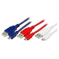 MicroUSB kabel, fås i flere farver
