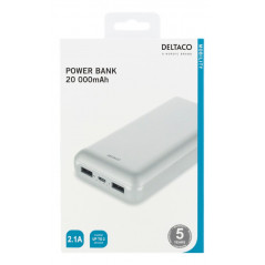 Portable batterier - PowerBank batteri på 20000mAh