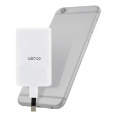 Skaller og hylstre - QI-adapter til trådløs opladning, Lightning fra Deltaco