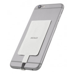 Skaller og hylstre - QI-adapter til trådløs opladning, Lightning fra Deltaco