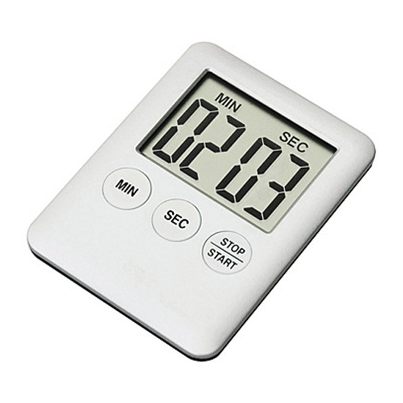 Køkkenudstyr - Digital køkkentimer med magnet I silver