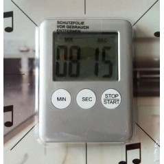 Køkkenudstyr - Digital køkkentimer med magnet I silver