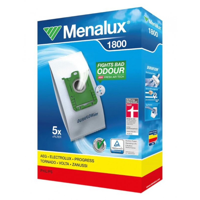Støvsugere - Menalux 1800 støvsugerpose til Electrolux m.fl. 5-pak