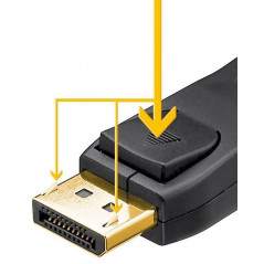 Skærmkabel & skærmadapter - DisplayPort-kabel guldbelagt med 4K-understøttelse