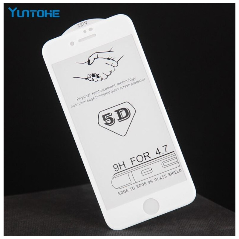 Skærmbeskyttere - 5D skærmbeskyttelse af hærdet glas til iPhone 8