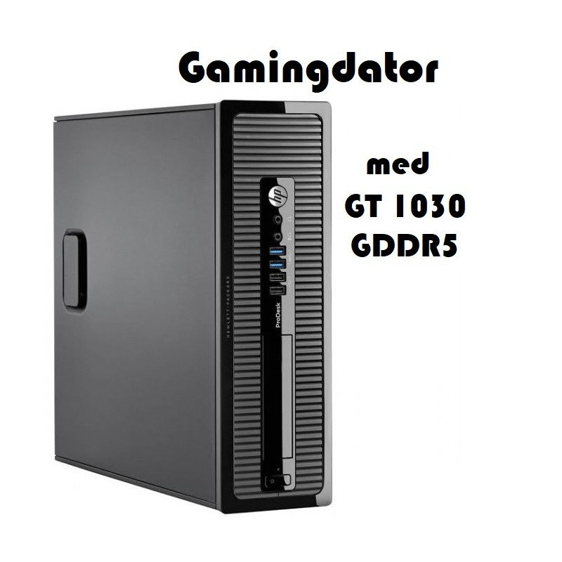 Brugt computer - HP ProDesk 600 G1 SFF (brugt) med GT 1030 GDDR5