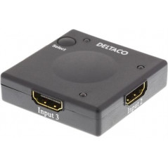 Skærmkabel & skærmadapter - Deltaco HDMI-switch med tre indgange
