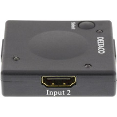Skærmkabel & skærmadapter - Deltaco HDMI-switch med tre indgange