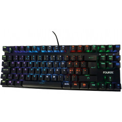 Baggrundsbelyst gamingtastatur - Fourze GK110 mekaniskt RGB-gaming-tangentbord