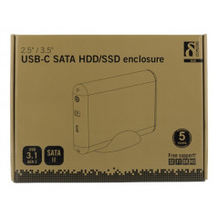 Kabinetter til intern harddisk - USB 3.1-kabinett för intern 2.5"-3.5" SATA-hårddisk