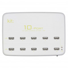 Opladere og kabler - USB-laddstation med 10 USB-portar 1A/2.4A