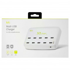 Opladere og kabler - USB-laddstation med 10 USB-portar 1A/2.4A