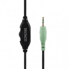 Hovedtelefoner - Deltaco hovedtelefoner med volumenkontrol 1x 3.5MM