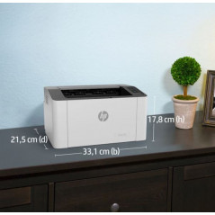Billig laserprinter - HP Laser 107w trådlös laserskrivare