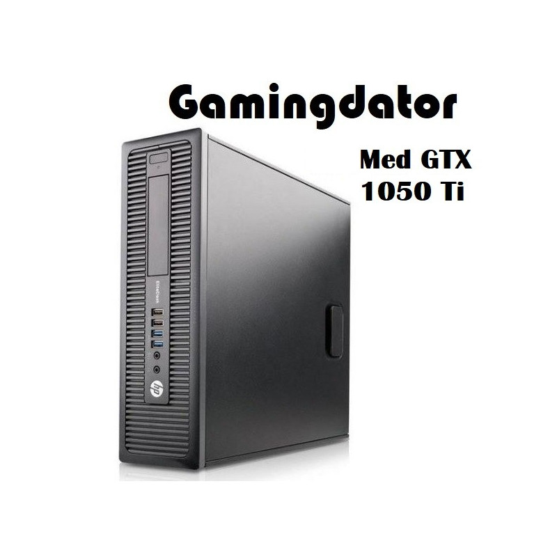 Democomputere - Gaming HP Elitedesk 800 G1 med GTX1050ti 4GB (Brugt)