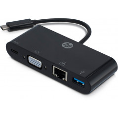 USB-C Multiport med VGA, USB-C, USB 3.0 och Ethernet anslutning