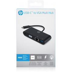 USB-C Multiport med VGA, USB-C, USB 3.0 och Ethernet anslutning