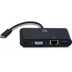 USB-kabel og USB-hubb - USB-C Multiport med VGA, USB-C, USB 3.0 och Ethernet anslutning