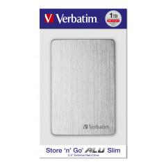 2,5" ekstern harddisk - Verbatim extern hårddisk 1000GB USB 3.2 ALU Slim