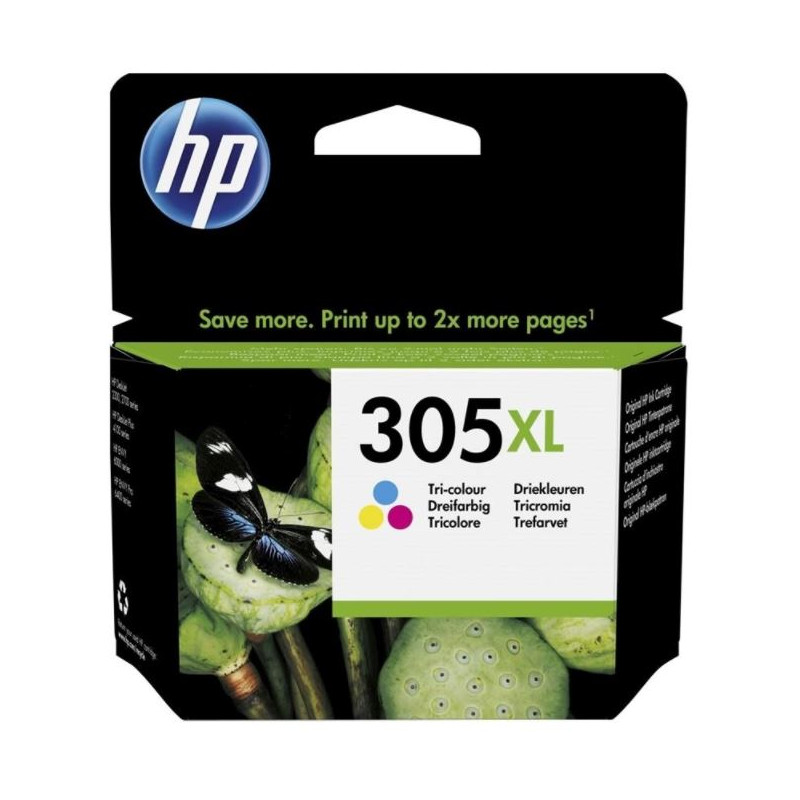 Printertilbehør - HP 305 XL Tri-colour bläckpatron