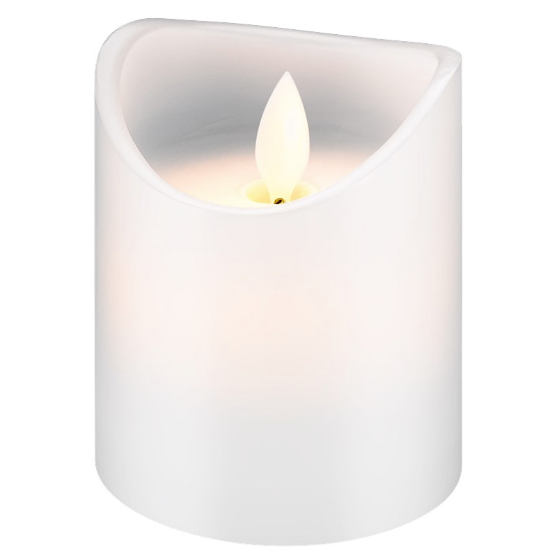 LED-ljus - LED-lys med ægte voks 7,5 x 10 cm