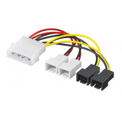 4-pin molex til 2x 5V og 2x 12V ventilatorer